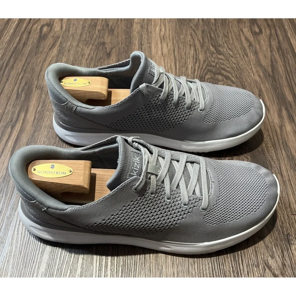 Kizik Lima Gray Knit Hands-Free Slip On Shoes Sneakers Size M 13/W 14.5